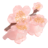 Red Cuckoo Haarklammer Flowers pink