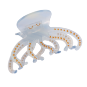 Red Cuckoo Hair Claw Clip Octopus blue