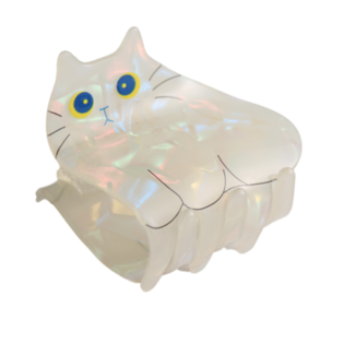 Red Cuckoo Haarklammer Cat white