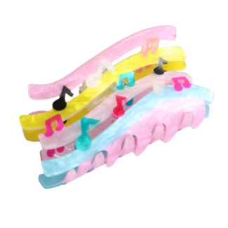 Red Cuckoo Hair Claw Clip Music