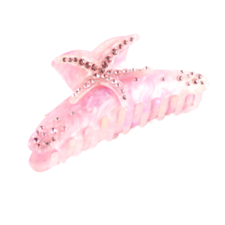 Red Cuckoo Haarklammer Starfish pink