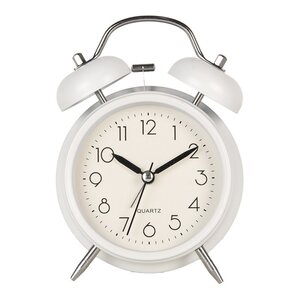 Clayre & Eef Alarm Clock Retro white