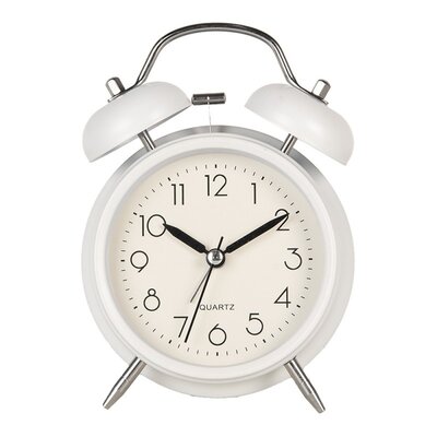 Clayre & Eef Alarm Clock Retro white