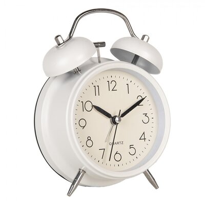 Clayre & Eef Alarm Clock Retro white