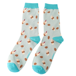 Miss Sparrow Socken Bamboo Takeaway Coffee duck egg