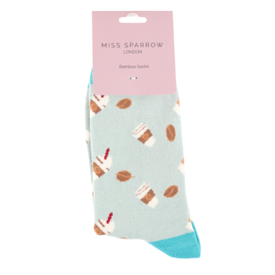 Miss Sparrow Socks Bamboo Takeaway Coffee duck egg