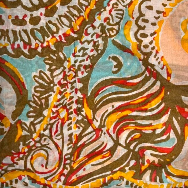 Schal Lace Print beige