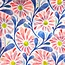 Scarve Retro Daisy pink/blue