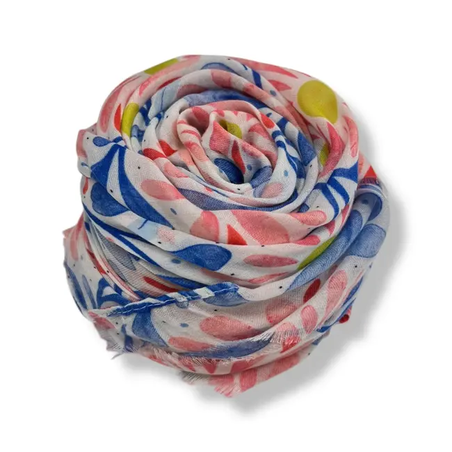 Scarve Retro Daisy pink/blue