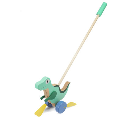 Rex London Wooden Push Along Flapping Dinosaur