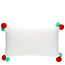 Besticktes Kissen mit Pom Poms Joy