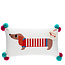 Rex London Besticktes Kissen mit Pom Poms Sausage Dog