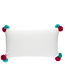Embroidered Cushion with Pom Poms Sausage Dog
