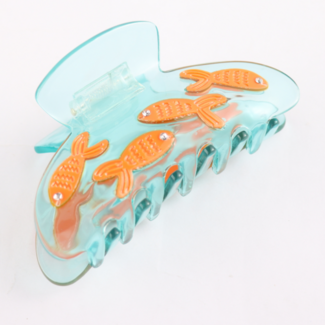 Red Cuckoo Haarklammer Aqua Fish large