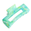 Red Cuckoo Hair Claw Clip Rectangle Marbeled turquoise