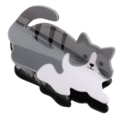Red Cuckoo Hair Claw Clip Cat black