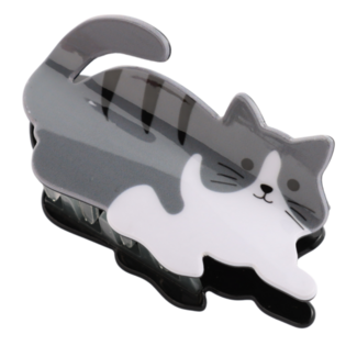 Red Cuckoo Hair Claw Clip Cat black
