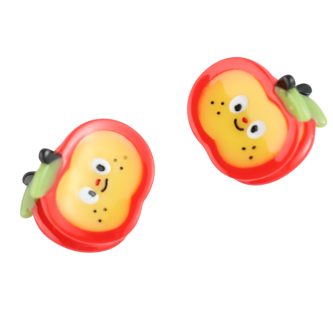 Hair Claw Clip Apple Happy Set of 2