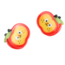 Haarklammer Apple Happy Set of 2