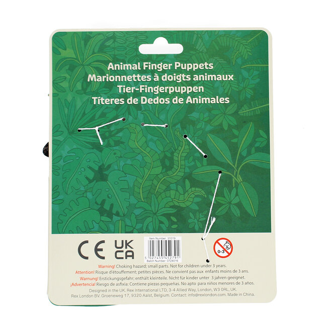 Fingerpuppen Safari Animals Set of 5