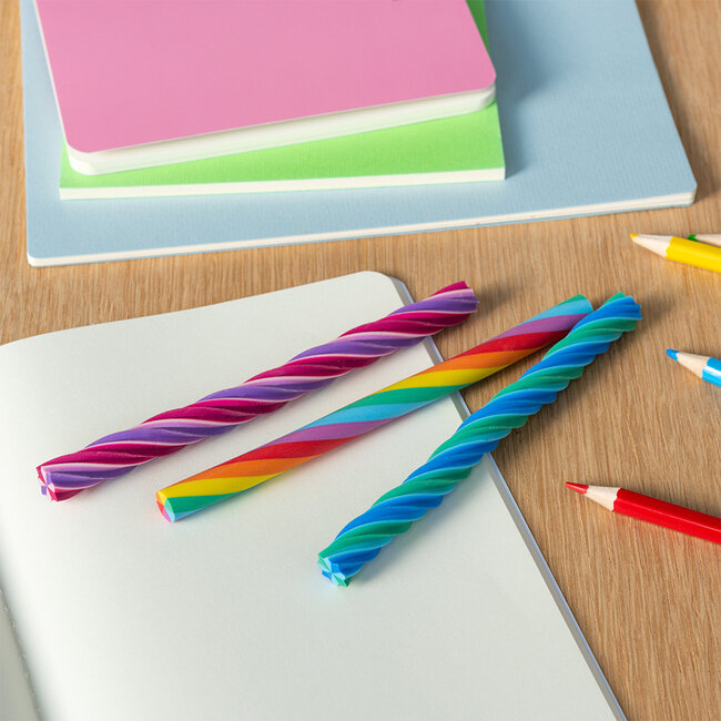 Eraser Twisted Rainbow Set of 3