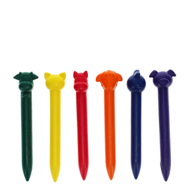 Wachsstifte Animal Head Set of 6