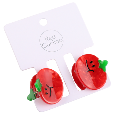 Red Cuckoo Haarklammer Tomato Set of 2