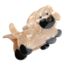 Red Cuckoo Hair Claw Clip Dog beige