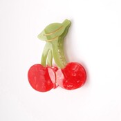 Red Cuckoo Hair Claw Clip Cherry