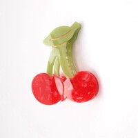 Red Cuckoo Hair Claw Clip Cherry