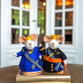 Sjaal met Verhaal Felt Decoration Muis Koning en Koningin