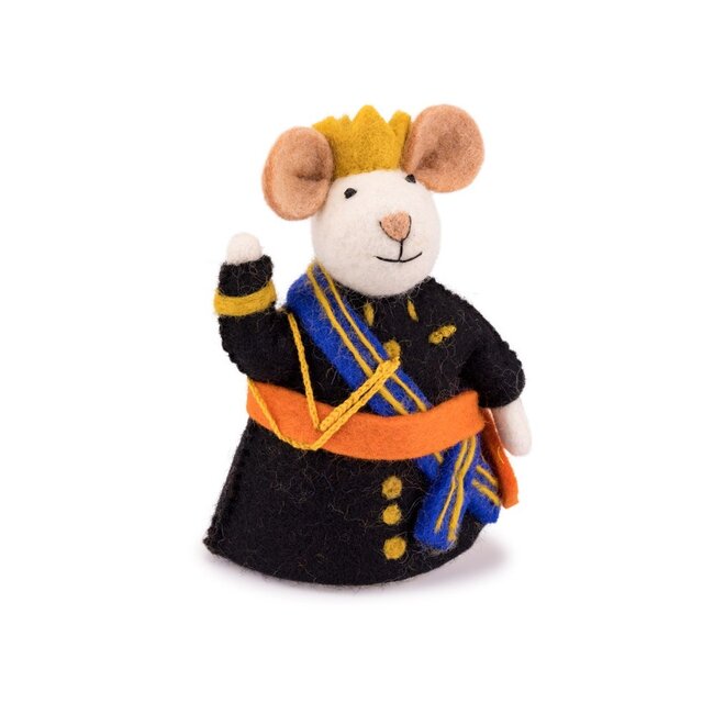 Felt Decoration Muis Koning en Koningin