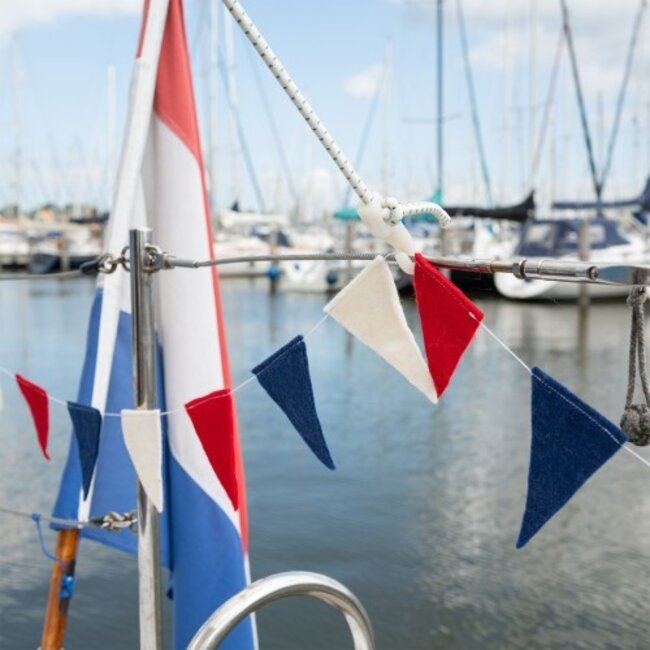 Felt Garland Vlag rood/wit/blauw