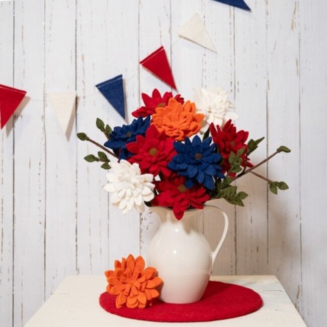 Filzgirlande Vlag rood/wit/blauw