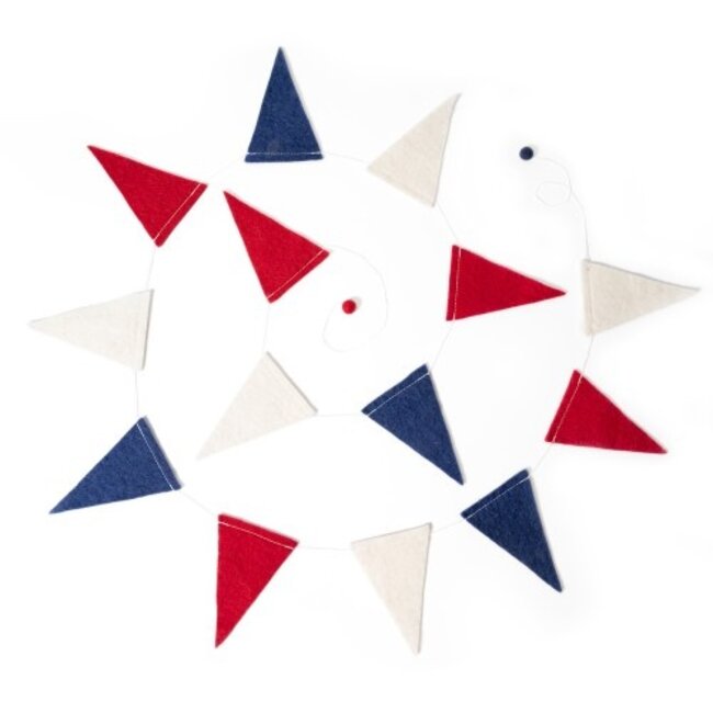 Filzgirlande Vlag rood/wit/blauw