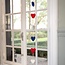 Sjaal met Verhaal Filzgirlande Hart rood/wit/blauw