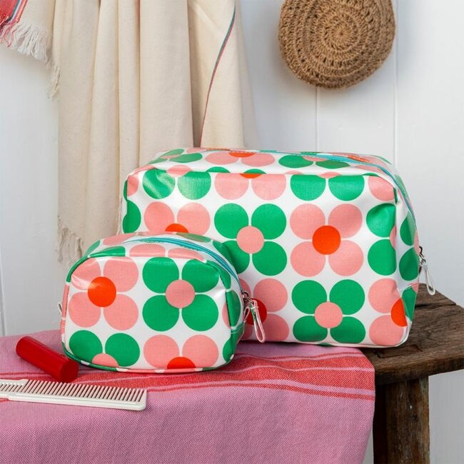 Washbag Daisy pink/green