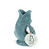 Rex London Vase Ceramic Fish blue