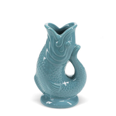 Rex London Vase Ceramic Fish blue