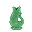 Vase Ceramic Fish green