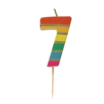 Talking Tables Candle 7 Rainbow