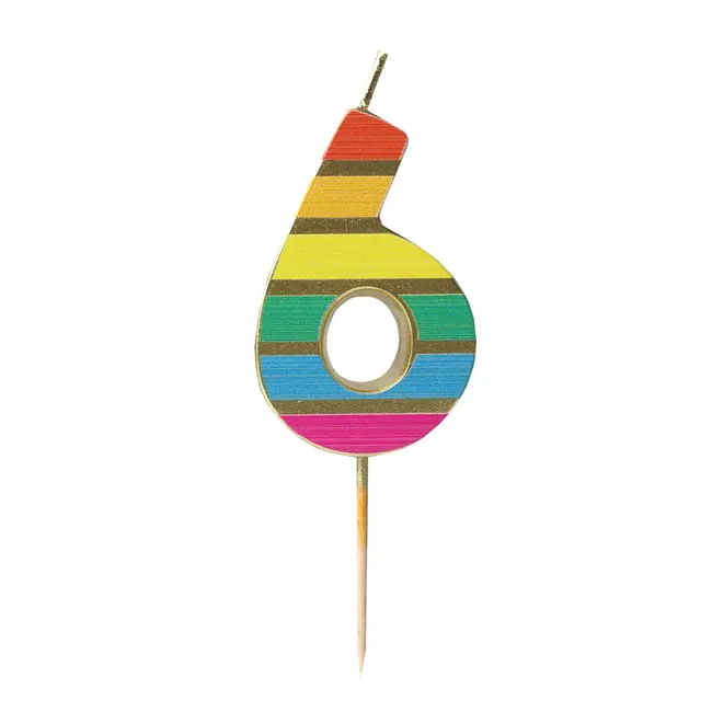 Candle 6 Rainbow