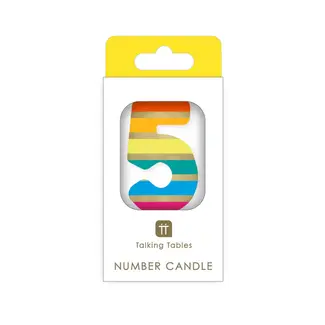 Talking Tables Candle 5 Rainbow