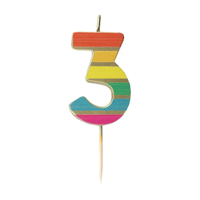 Candle 3 Rainbow
