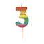 Candle 3 Rainbow