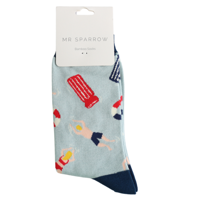 Männer-Socken Bamboo At the Pool paleblue