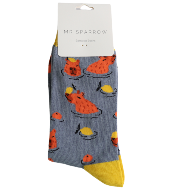 Männer-Socken Bamboo Capybara denim