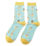 Socken Bamboo Cats in Teacups aqua