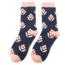 Socks Bamboo Retro Daisies navy