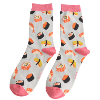 Miss Sparrow Socken Bamboo Sushi silver